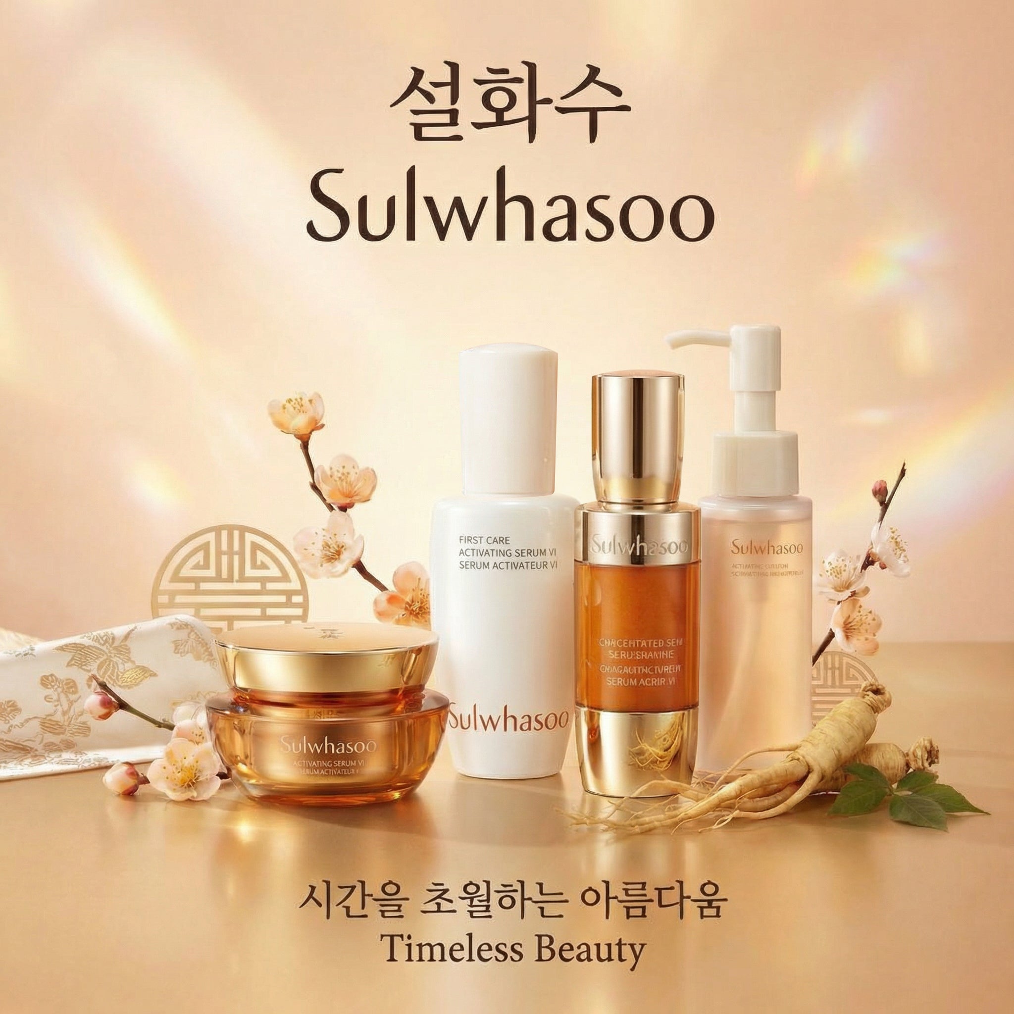 Sulwhasoo Concetrated Ginseng Rejuvenating Cream Perfecting Rich Set (6 Items)