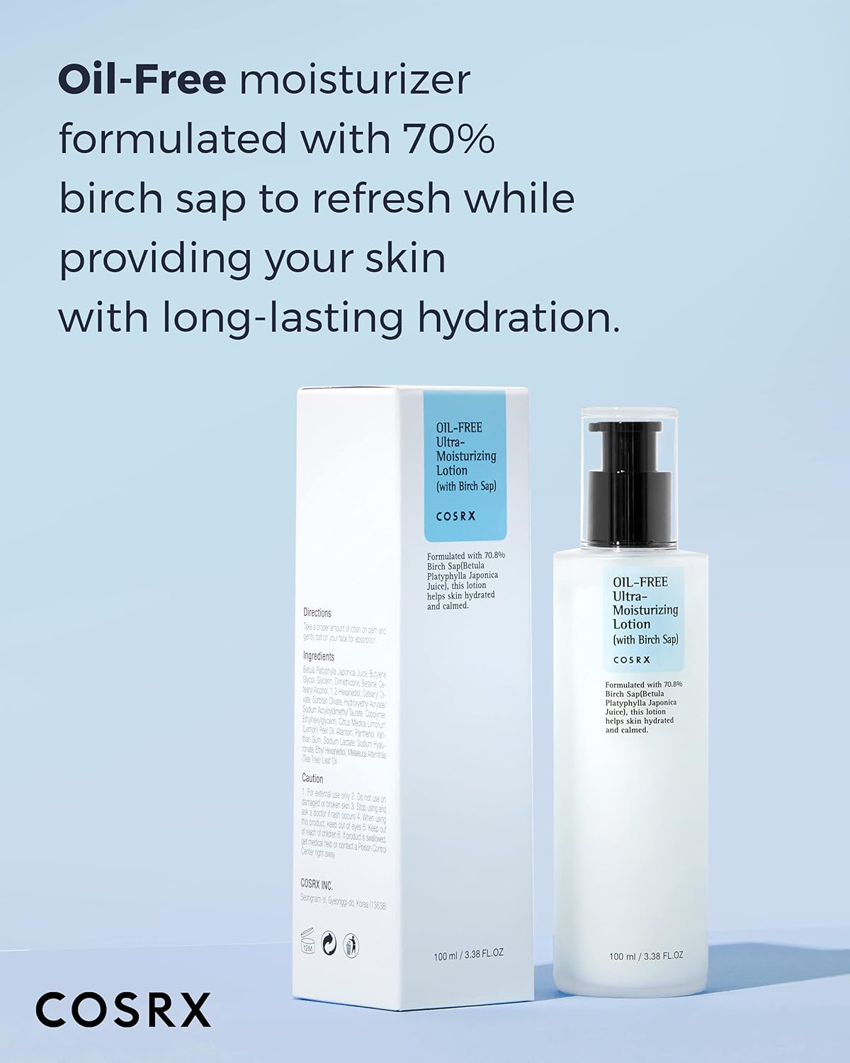 COSRX Oil-Free Ultra-Moisturizing Lotion(with Birch Sap) 100ml