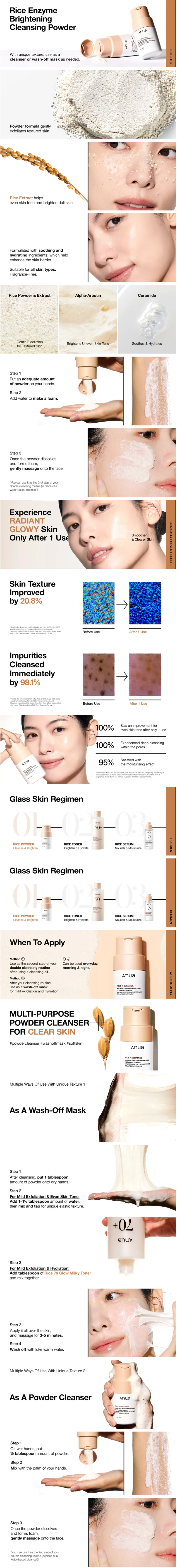 ANUA Rice Cleansing Powder 40g