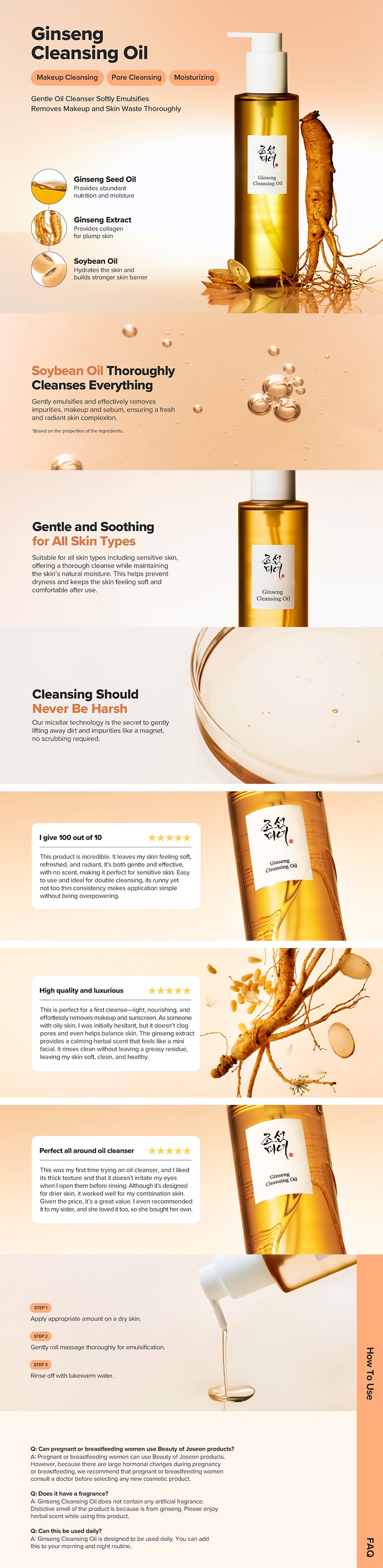 Beauty Of Joseon Ginseng Cleansing Oil 210ml