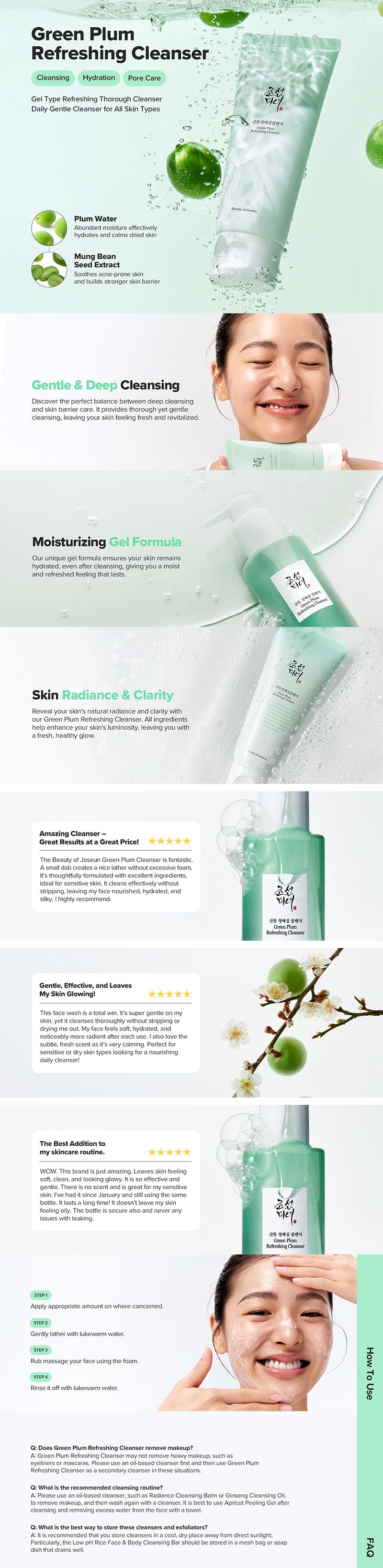 Beauty Of Joseon Green Plum Refreshing Cleanser 100ml