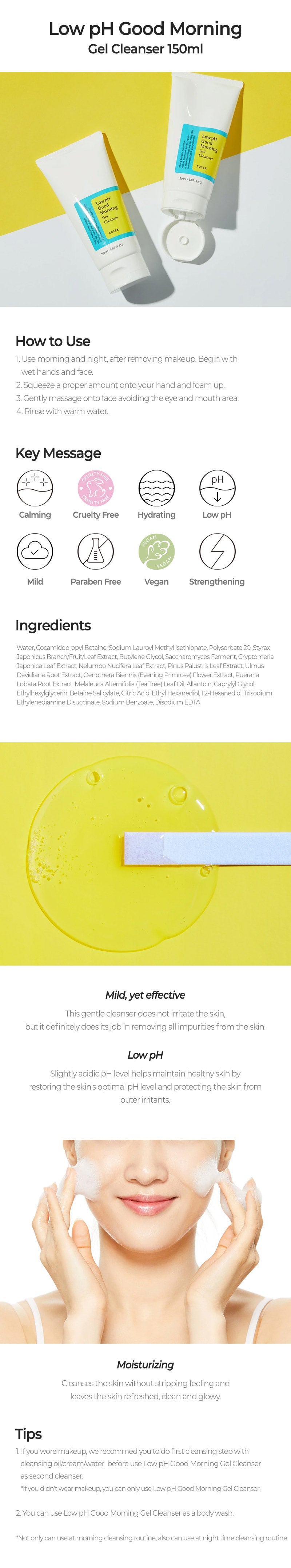 COSRX Low pH Good Morning Gel Cleanser 150ml