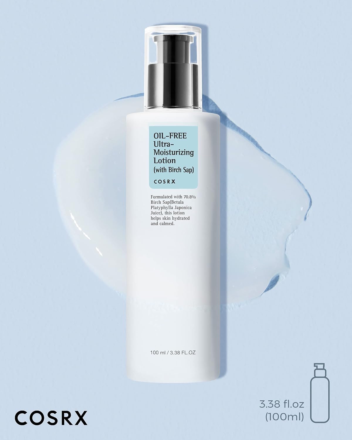 COSRX Oil-Free Ultra-Moisturizing Lotion how 100