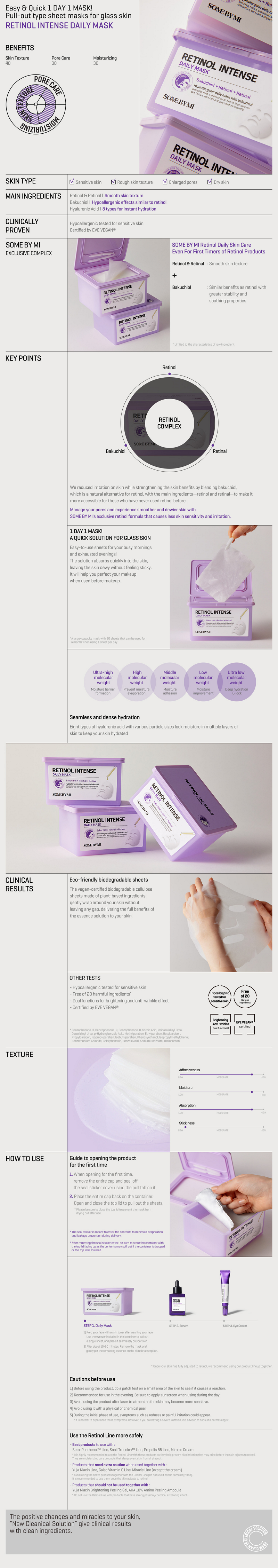 SOME BY MI Retinol Intense Daily Mask 30 Sheets Australia