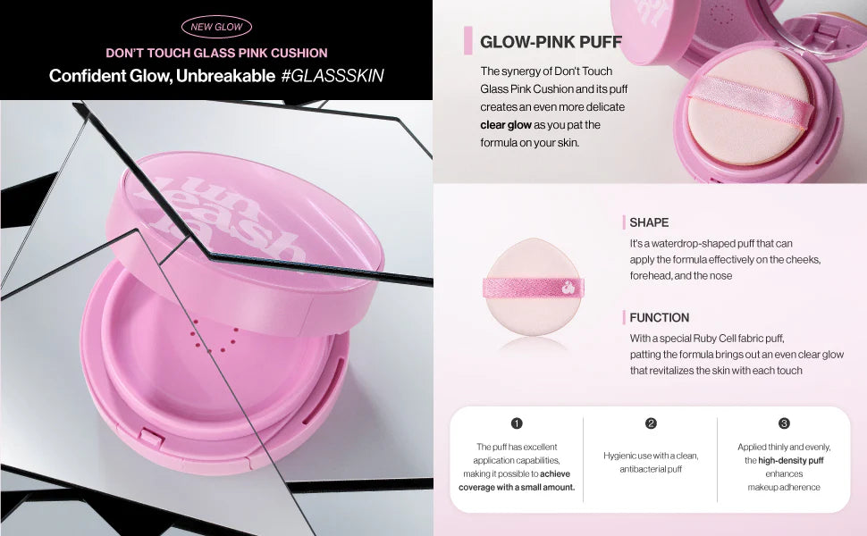 Unleashia Don't Touch Glass Pink Cushion 15g