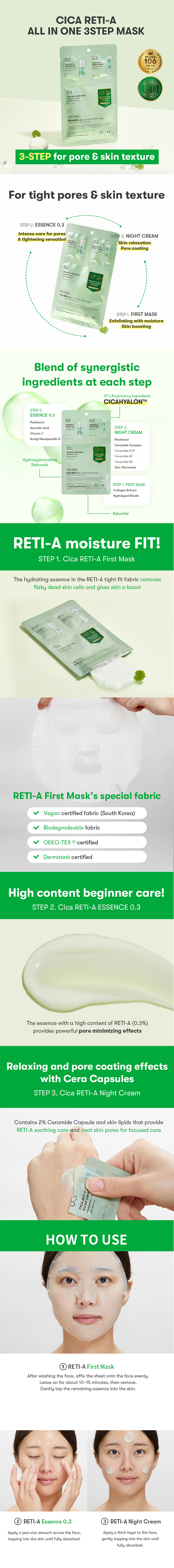 VT Cica Reti-A All in One 3 Step Mask