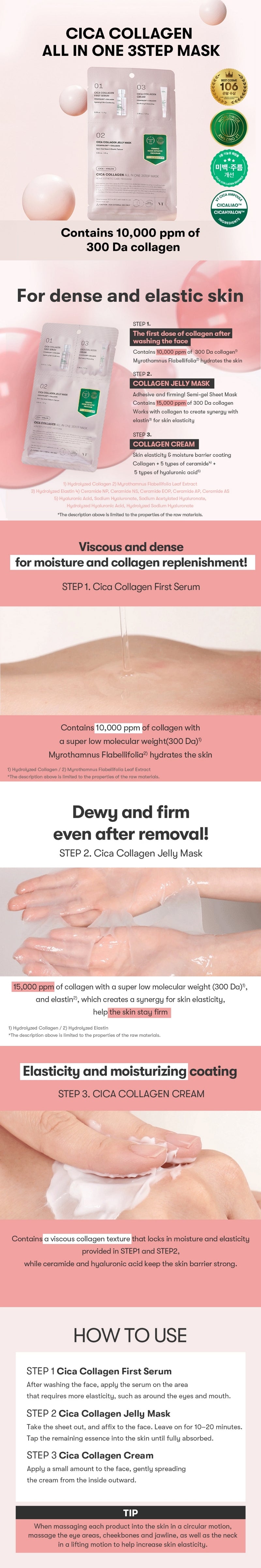 VT Cica Collagen All in One 3 Step Mask