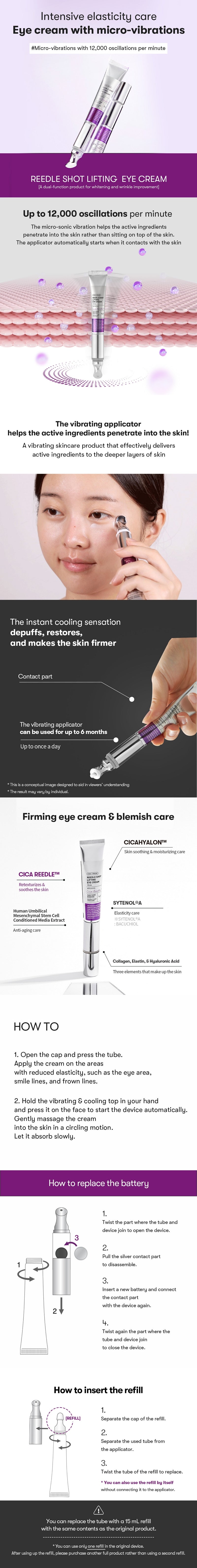 VT Reedle Shot Lifting Eye Cream 15ml