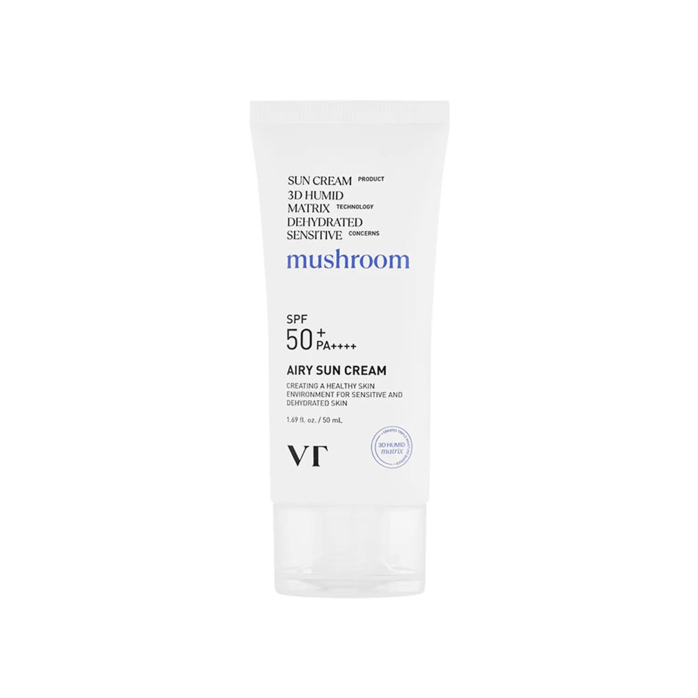 VT mushroom air sun cream packaging on a white background