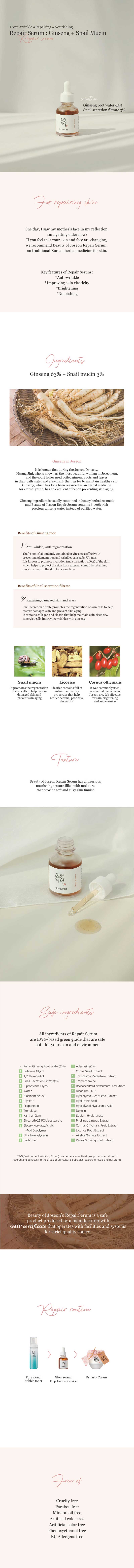 Beauty Of Joseon Revive Serum : Ginseng + Snail Mucin 30ml